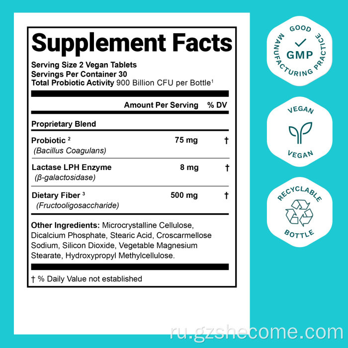 Пробиотики Shecome Nutrition Essentials с ферментом лактазой